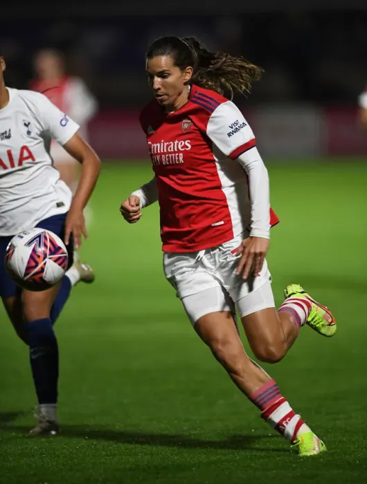 Framed Print : Tobin Heath Leads Arsenal Women in FA Cup Quarterfinal Clash Against Tottenham Hotspur