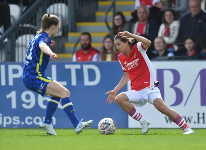Framed Print : Tobin Heath Shines: Arsenal Women's FA Cup Semi-Final vs. Chelsea Women