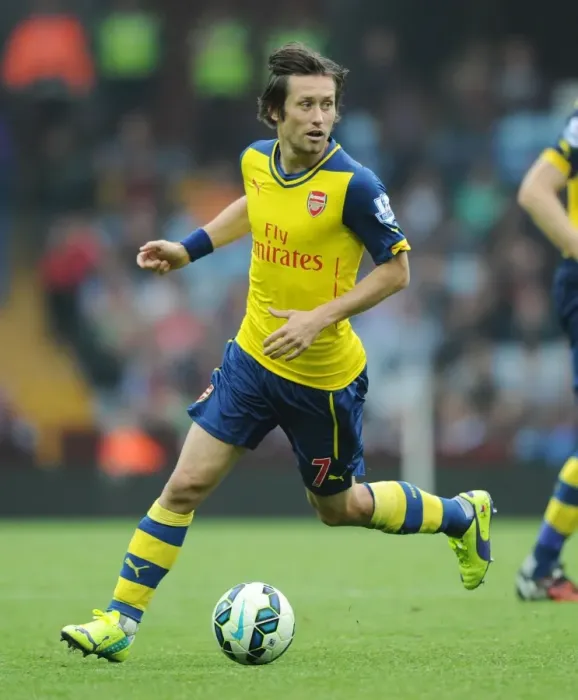 Framed Print : Tomas Rosicky: In Action for Arsenal Against Aston Villa, Premier League 2014-15 Framed Print : Tomas Rosicky: In Action for Arsenal Against Aston Villa, Premier League 2014-15