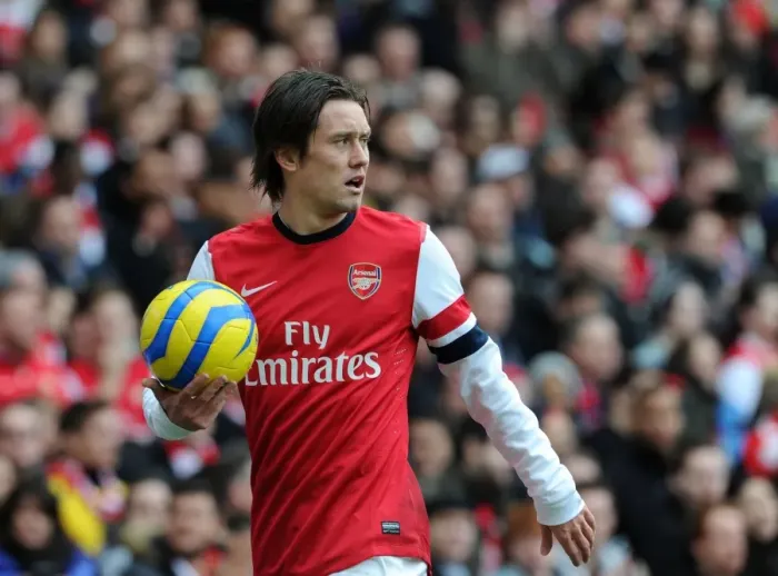 Framed Print : Tomas Rosicky in Action for Arsenal against Blackburn Rovers in FA Cup Fifth Round
