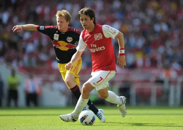 Framed Print : Tomas Rosicky in Action for Arsenal against New York Red Bulls - Emirates Cup 2011 Framed Print : Tomas Rosicky in Action for Arsenal against New York Red Bulls - Emirates Cup 2011