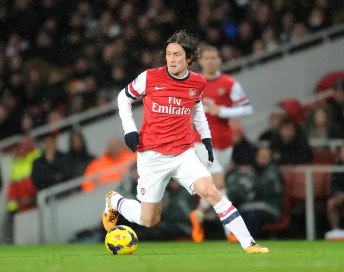 Framed Print : Tomas Rosicky in Action: Arsenal vs. Cardiff City, Premier League 2013-14