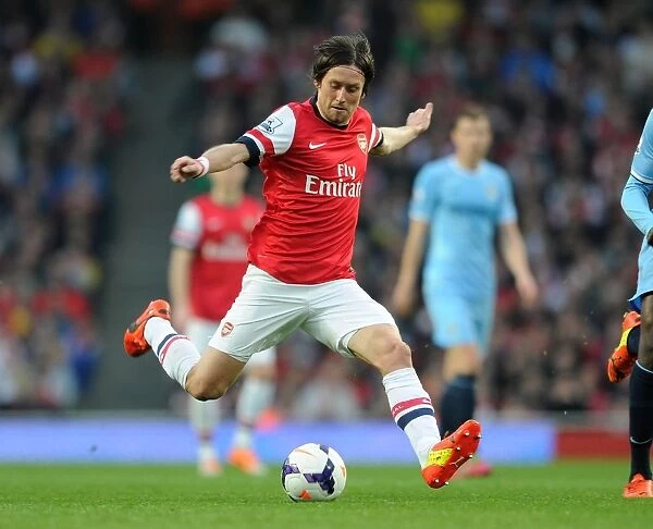 Tomas Rosicky in Action: Arsenal vs Manchester City, Premier League 2013-2014