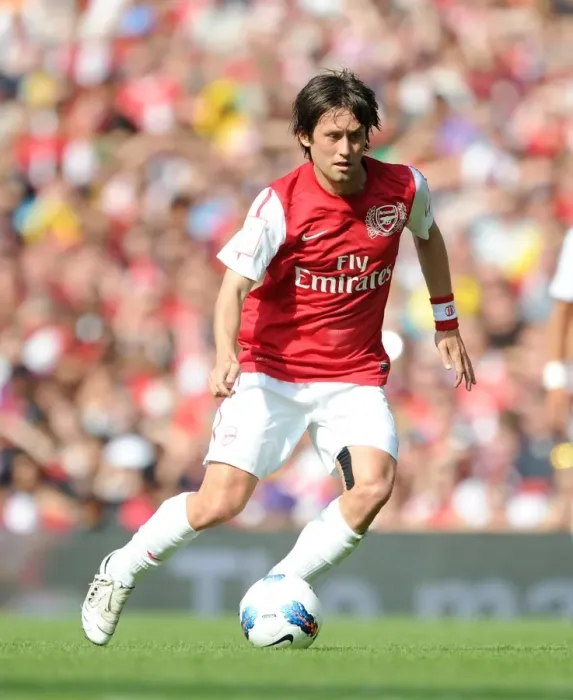 Framed Print : Tomas Rosicky in Action: Arsenal vs New York Red Bulls, Emirades Cup Day 2