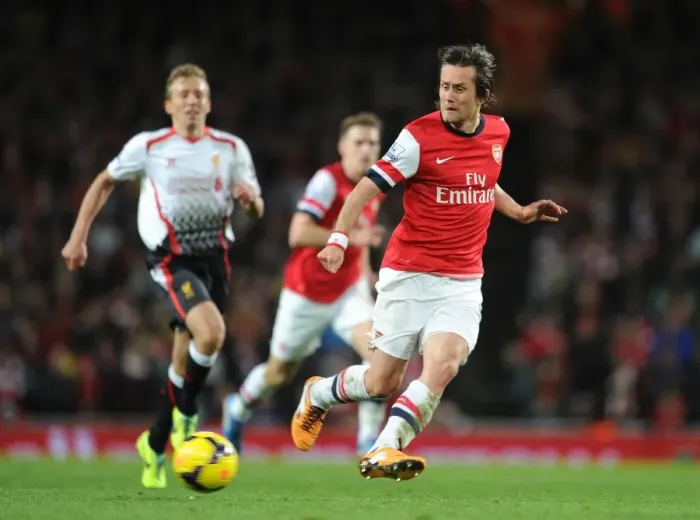 Framed Print : Tomas Rosicky (Arsenal). Arsenal 2: 0 Liverpool. Barclays Premier League. Emirates Stadium, 2  /  11  /  13