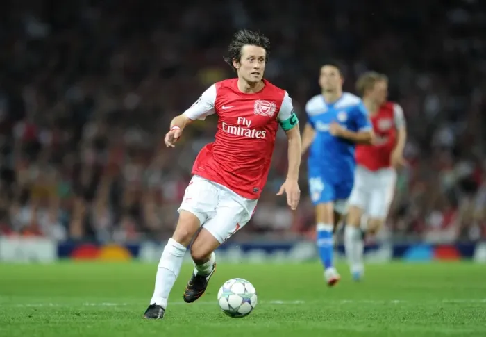 Framed Print : Tomas Rosicky (Arsenal). Arsenal 2: 1 Olympiacos. UEFA Champions League