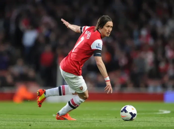 Framed Print : Tomas Rosicky (Arsenal). Arsenal 3: 1 West Ham United. Barclays Premier League. Emirates Stadium Framed Print : Tomas Rosicky (Arsenal). Arsenal 3: 1 West Ham United. Barclays Premier League. Emirates Stadium