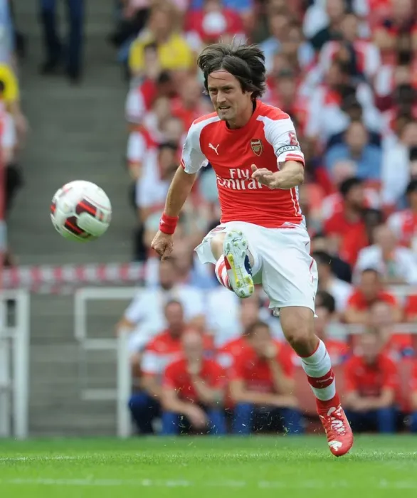 Framed Print : Tomas Rosicky (Arsenal). Arsenal 5: 1 Benfica. The Emirates Cup, Day 1. Emirates Stadium, 2  /  8  /  14