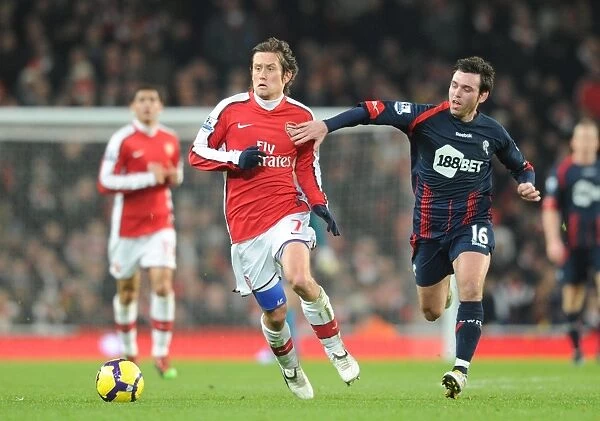 Tomas Rosicky (Arsenal) Mark Davies (Bolton). Arsenal 4:2 Bolton Wanderers