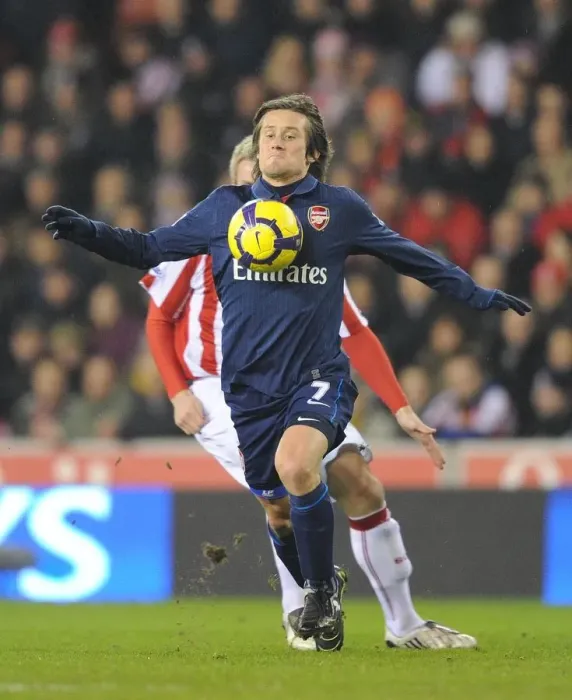 Framed Print : Tomas Rosicky (Arsenal). Stoke City 1: 3 Arsenal, Barclays Premier League
