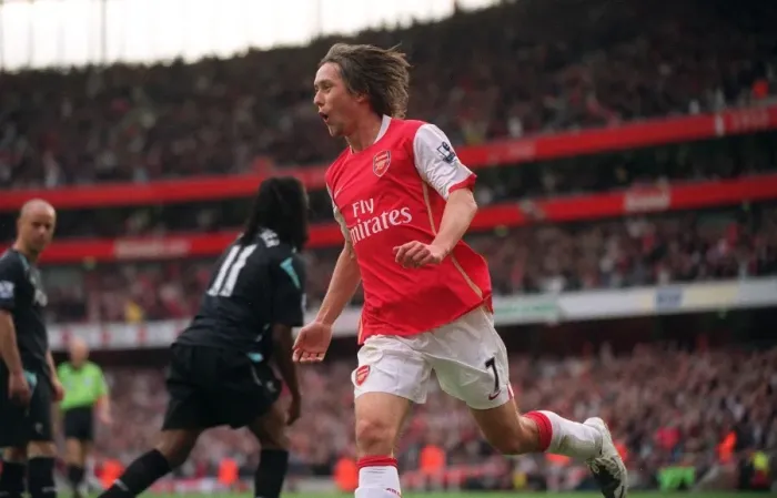Framed Print : Tomas Rosicky celebrates scoring Arsenals 2nd goal