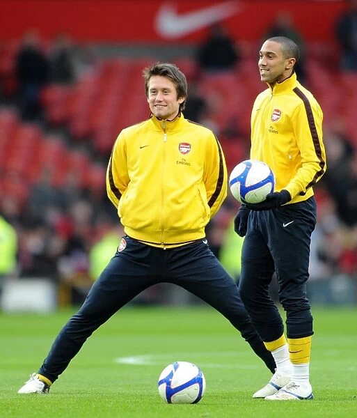 Tomas Rosicky and Gael Clichy (Arsenal). Manchester United 2:0 Arsenal