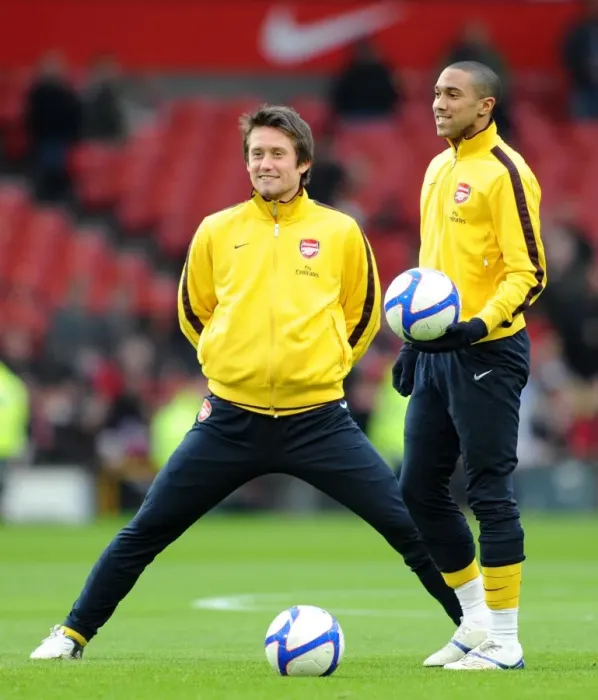 Framed Print : Tomas Rosicky and Gael Clichy (Arsenal). Manchester United 2: 0 Arsenal