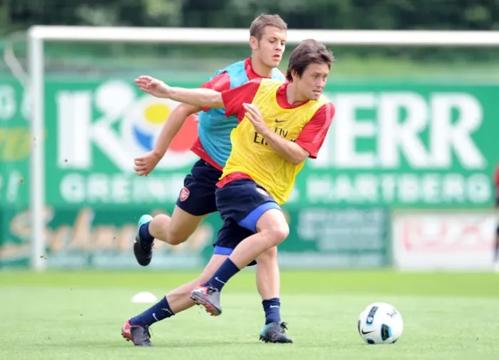 Framed Print : Tomas Rosicky and Jack Wilshere (Arsenal). Arsenal Training Camp, Bad Waltersdorf Framed Print : Tomas Rosicky and Jack Wilshere (Arsenal). Arsenal Training Camp, Bad Waltersdorf