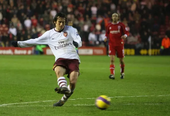 Framed Print : Tomas Rosicky scores Arsenals goal Framed Print : Tomas Rosicky scores Arsenals goal