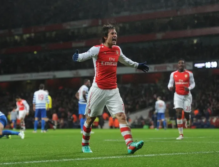 Framed Print : Tomas Rosicky Scores Arsenal's Second Goal (2014-15)