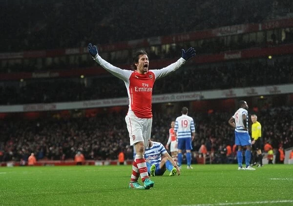 Tomas Rosicky Scores Arsenal's Second Goal Against Queens Park Rangers (2014-15)