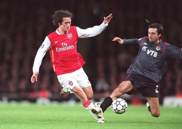 Tomas Rosicky vs. Deividas Semberas: Stalemate in Arsenal's Champions League Clash with CSKA Moscow, Emirates Stadium, 2006