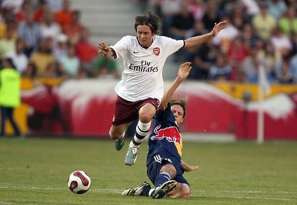Tomas Rosicky vs. Rene Aufhauser: Arsenal's Pre-Season Clash with Salzburg at Bulls Arena, Austria (July 25, 2007)