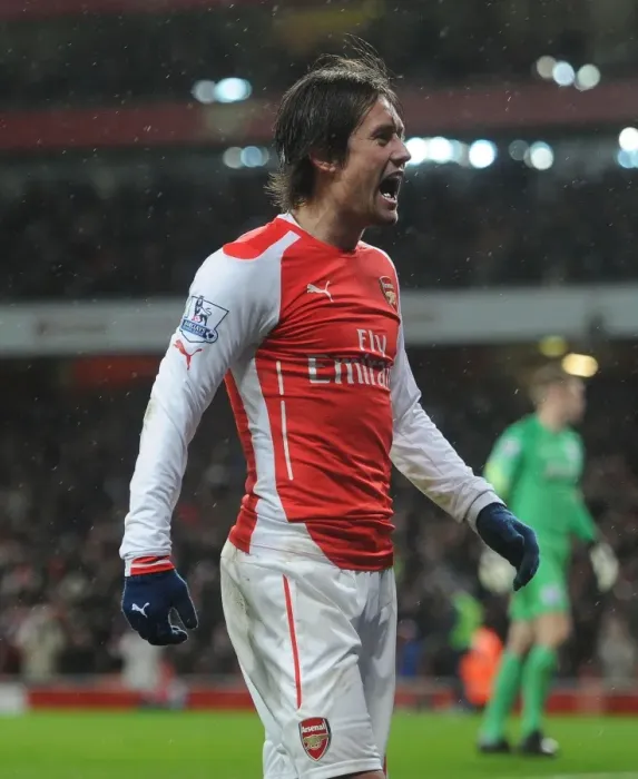 Framed Print : Tomas Rosicky's Brilliant Double: Arsenal's Victory Over Queens Park Rangers (2014-15)