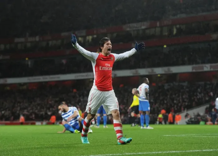 Framed Print : Tomas Rosicky's Double: Arsenal's Victory Over Queens Park Rangers (2014-15)