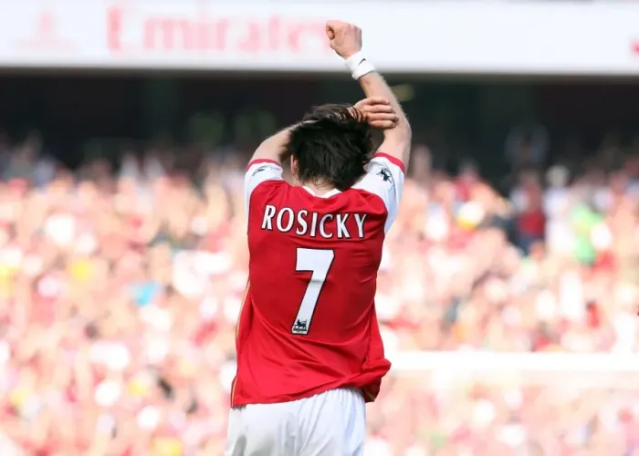 Framed Print : Tomas Rosicky's Historic First Goal for Arsenal: Arsenal 2-1 Bolton Wanderers, FA Premiership, Emirates Stadium, 2007