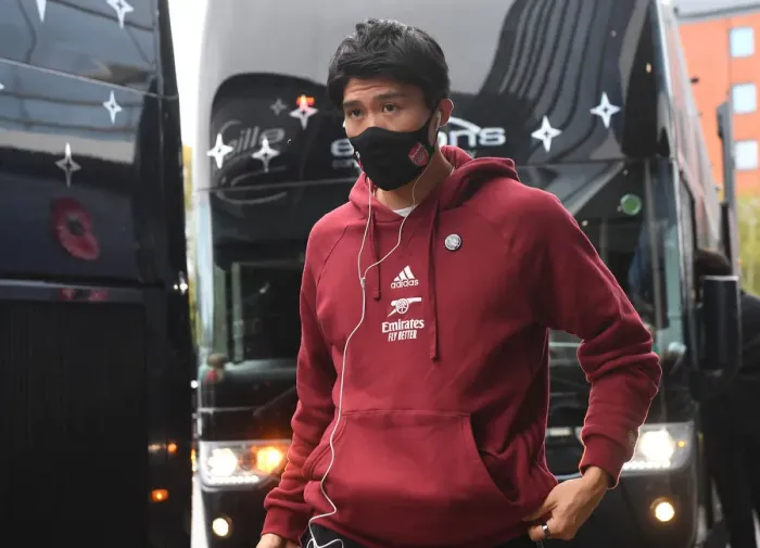 Framed Print : Tomiyasu Ready: Arsenal Star Gears Up for Leicester Showdown in Premier League 2021-22