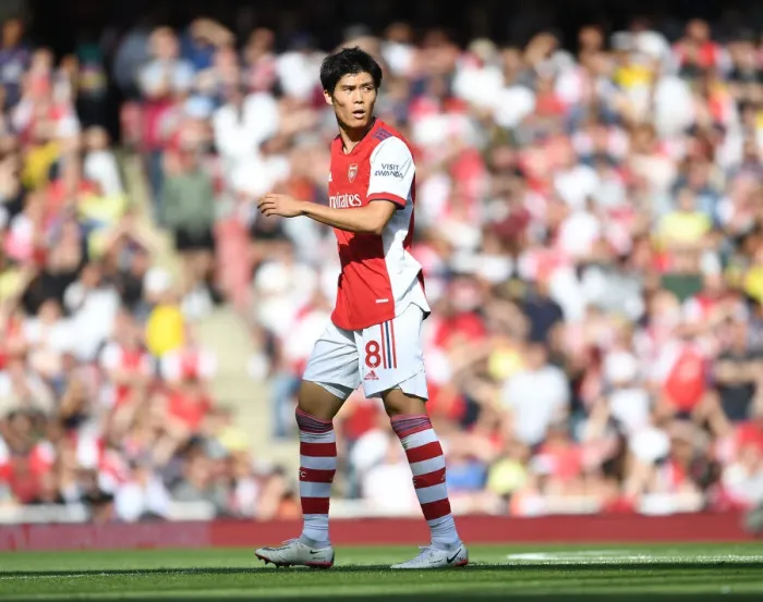 Framed Print : Tomiyasu Shines: Arsenal's Standout Performance Against Norwich City, Premier League 2021-22