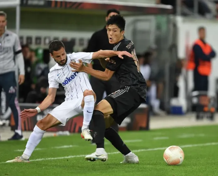 Framed Print : Tomiyasu vs. Marchesano: Arsenal's Battle in Europa League Against FC Zurich Framed Print : Tomiyasu vs. Marchesano: Arsenal's Battle in Europa League Against FC Zurich