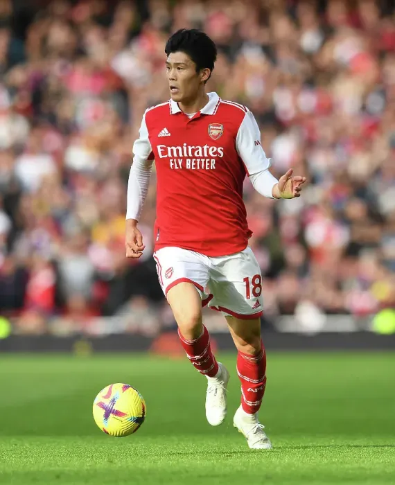 Framed Print : Tomiyasu's Breakthrough Performance: Arsenal's Triumph Over Nottingham Forest in the Premier League