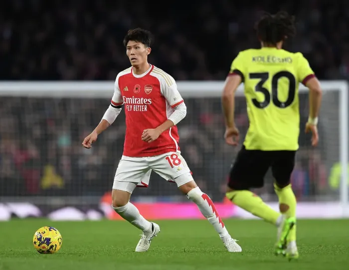 Framed Print : Tomiyasu's Standout Performance: Arsenal Triumphs Over Burnley in 2023-24 Premier League Framed Print : Tomiyasu's Standout Performance: Arsenal Triumphs Over Burnley in 2023-24 Premier League