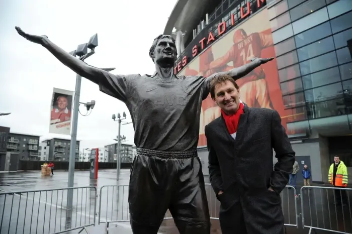 Framed Print : Tony Adams Unveils His Arsenal Legends Statue at Emirates Stadium during Arsenal vs. Queens Park Rangers Match, 2011 Framed Print : Tony Adams Unveils His Arsenal Legends Statue at Emirates Stadium during Arsenal vs. Queens Park Rangers Match, 2011