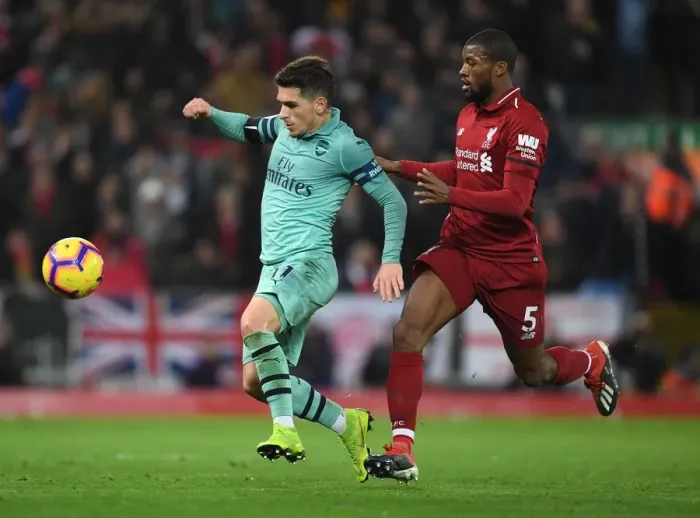Framed Print : Torreira vs. Wijnaldum: Intense Rivalry - Arsenal vs. Liverpool (2018-19) - Clash of Midfield Titans