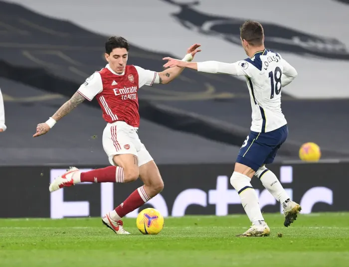 Framed Print : Tottenham vs Arsenal: Bellerin vs Lo Celso Clash in 2020-21 Premier League