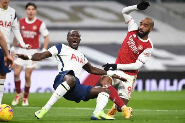 Framed Print : Tottenham vs Arsenal: Lacazette vs Sissoko Clash in 2020-21 Premier League