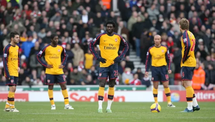 Framed Print : Triumph at The Britannia: Adebayor, Fabregas, Song Lead Arsenal Past Stoke, 1:2 Framed Print : Triumph at The Britannia: Adebayor, Fabregas, Song Lead Arsenal Past Stoke, 1:2