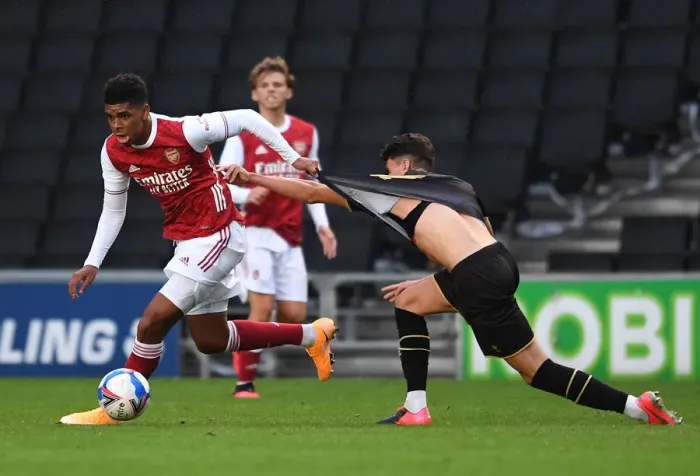 Framed Print : Tyreece John-Jules Shines: Arsenal's Pre-Season Triumph over MK Dons Framed Print : Tyreece John-Jules Shines: Arsenal's Pre-Season Triumph over MK Dons