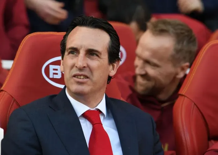 Framed Print : Unai Emery: Arsenal Coach Ahead of Arsenal vs Southampton, Premier League 2018-19