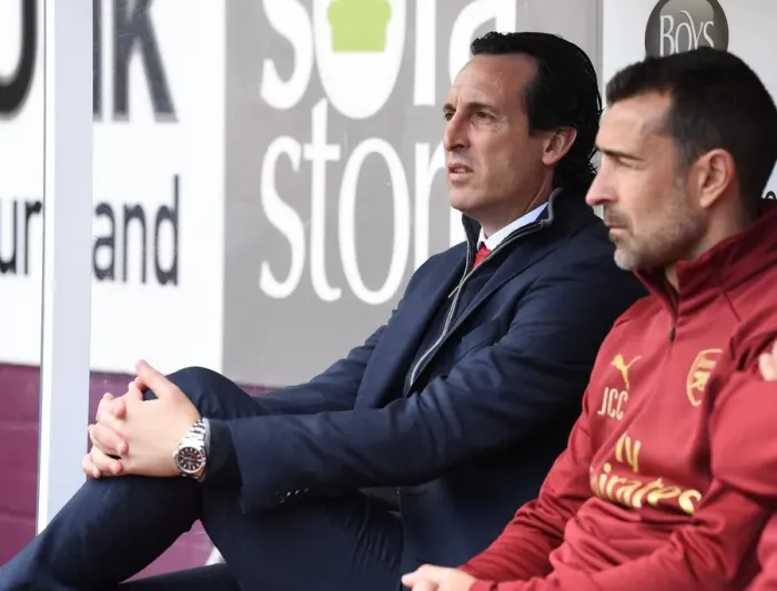 Framed Print : Unai Emery, Arsenal Head Coach, Pre-Match Focus at Burnley (May 2019)