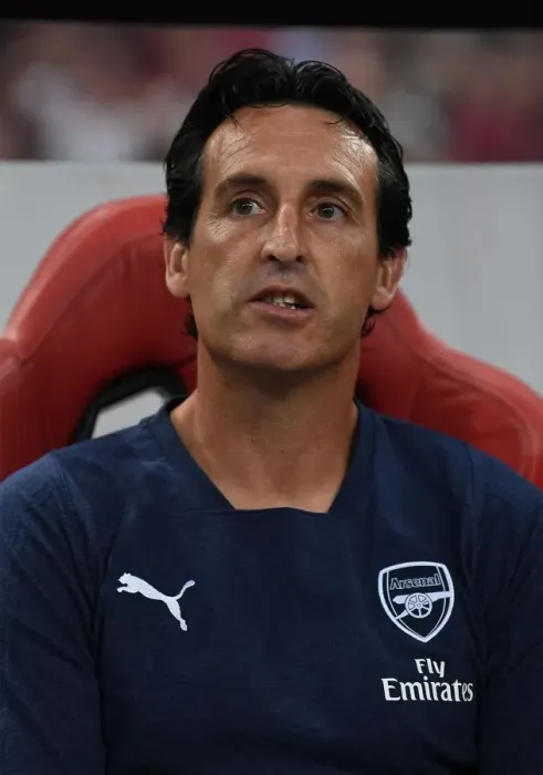 Framed Print : Unai Emery: Arsenal Head Coach Ahead of Arsenal vs. Paris Saint-Germain (2018 Pre-Season Friendly)