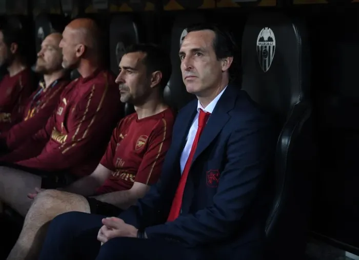 Framed Print : Unai Emery Before Arsenal's UEFA Europa League Semi-Final Showdown with Valencia Framed Print : Unai Emery Before Arsenal's UEFA Europa League Semi-Final Showdown with Valencia