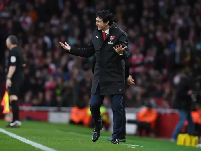 Framed Print : Unai Emery Focuses on Arsenal Tactics Against Tottenham Hotspur, Premier League 2018-19 Framed Print : Unai Emery Focuses on Arsenal Tactics Against Tottenham Hotspur, Premier League 2018-19