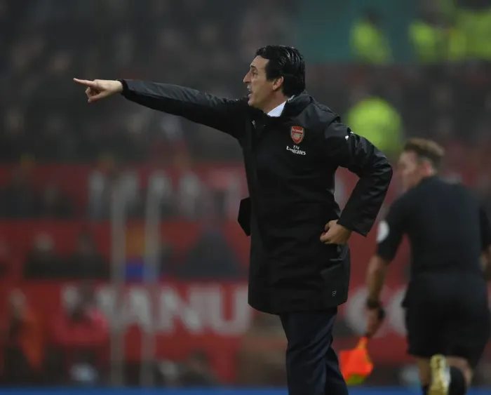 Framed Print : Unai Emery Goes Head-to-Head with Manchester United in Premier League Clash