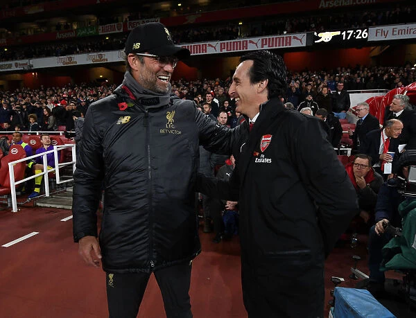 Unai Emery and Jurgen Klopp: Pre-Match Encounter between Arsenal and Liverpool FC in the Premier League