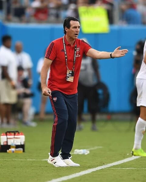 Unai Emery Leads Arsenal in 2019 International Champions Cup Match Against ACF Fiorentina, Charlotte
