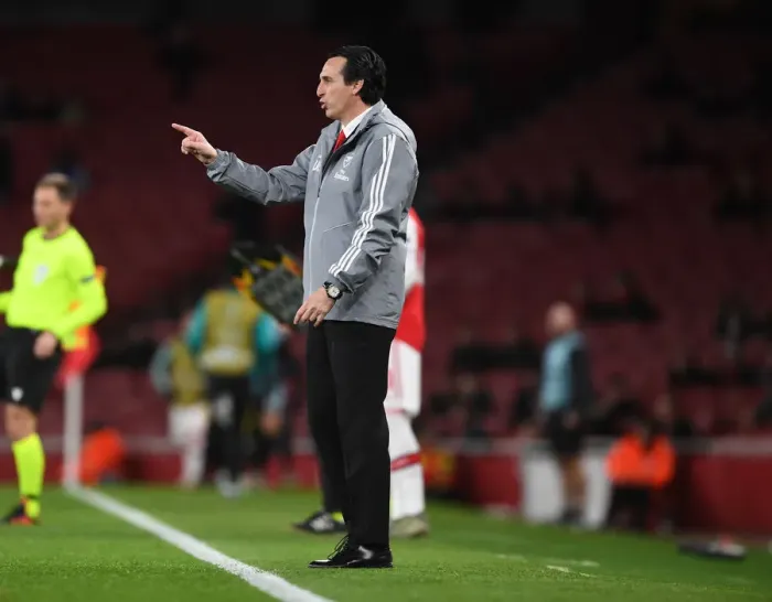 Framed Print : Unai Emery Leads Arsenal in Europa League Battle against Eintracht Frankfurt