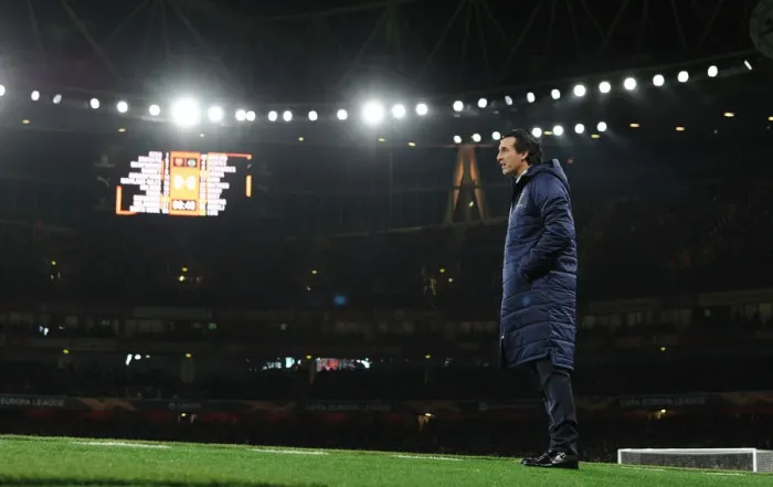 Framed Print : Unai Emery Leads Arsenal in Europa League Clash against Sporting CP Framed Print : Unai Emery Leads Arsenal in Europa League Clash against Sporting CP