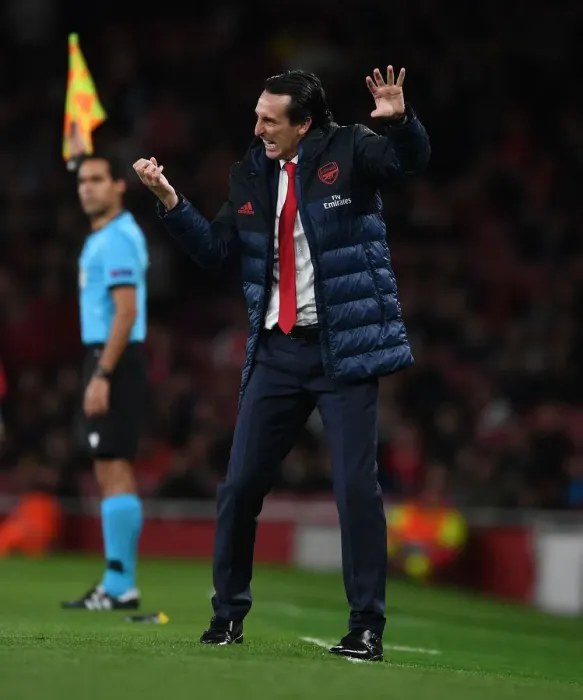 Framed Print : Unai Emery Leads Arsenal in Europa League Clash Against Standard Liege