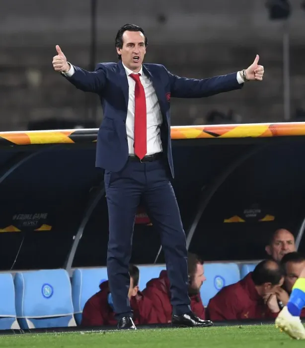Framed Print : Unai Emery Leads Arsenal in Napoli Quarterfinals: Europa League 2018-19 Framed Print : Unai Emery Leads Arsenal in Napoli Quarterfinals: Europa League 2018-19