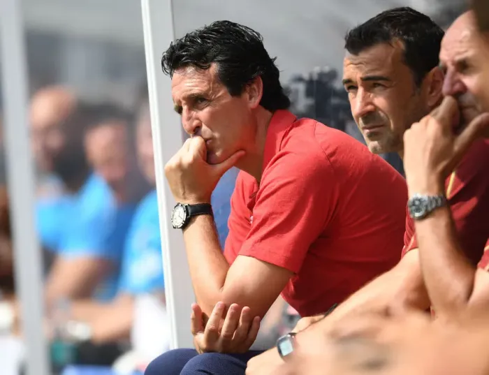 Framed Print : Unai Emery Leads Arsenal in Pre-Season Match at Borehamwood (2018-19) Framed Print : Unai Emery Leads Arsenal in Pre-Season Match at Borehamwood (2018-19)